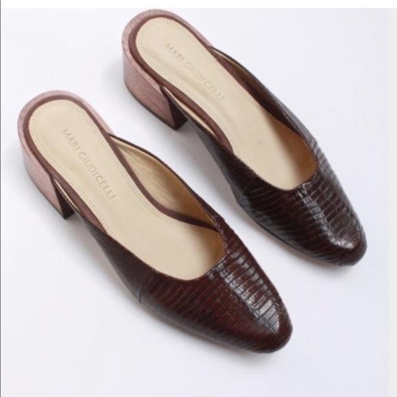Mari Giudicelli lizard Leblon mules - Picture 2 of 4
